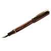 Visconti Medici Fountain Pen - Briarwood - Yellow Gold Trim - Oversize - Pen Boutique Ltd