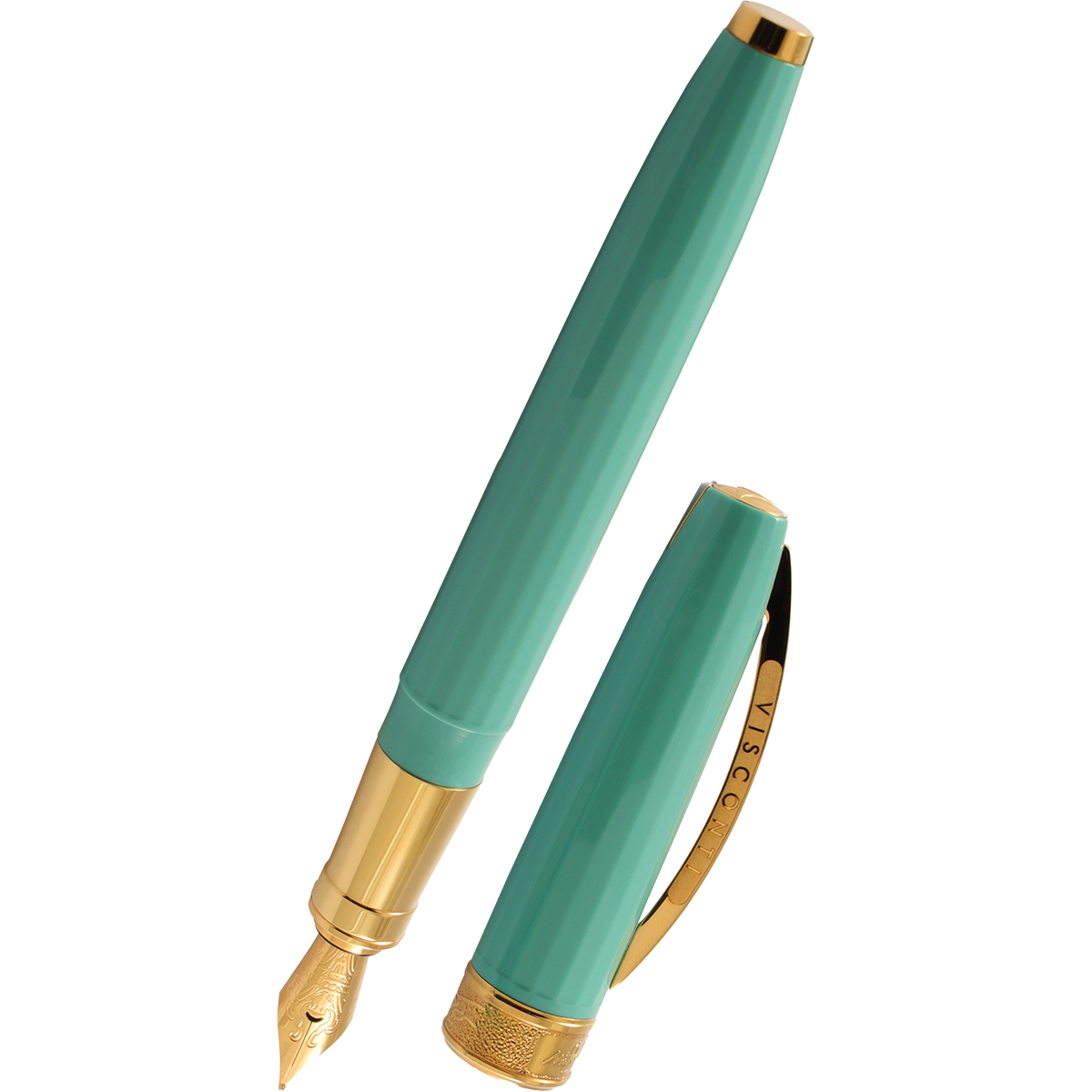 Visconti Michelangelo Fountain Pen - Aqua Green (Special Edition)-Pen Boutique Ltd