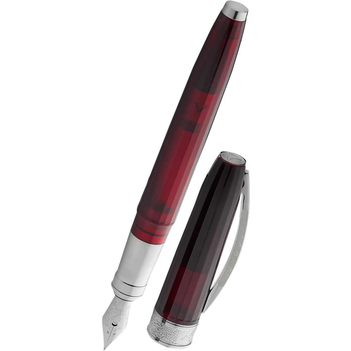 Visconti Michelangelo Fountain Pen - Red - Pen Boutique Ltd