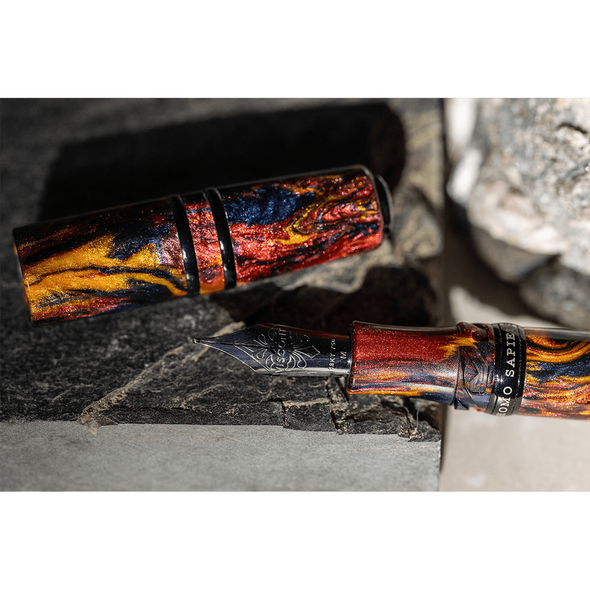 Visconti Homo Sapiens Earth Origins Fountain Pen - Fire - 18k Nib (Limited Edition) - Pen Boutique Ltd
