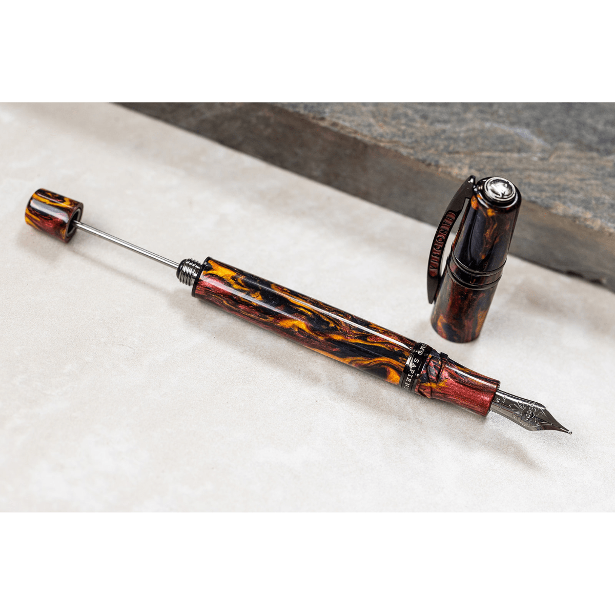 Visconti Homo Sapiens Earth Origins Fountain Pen - Fire - 18k Nib (Limited Edition) - Pen Boutique Ltd