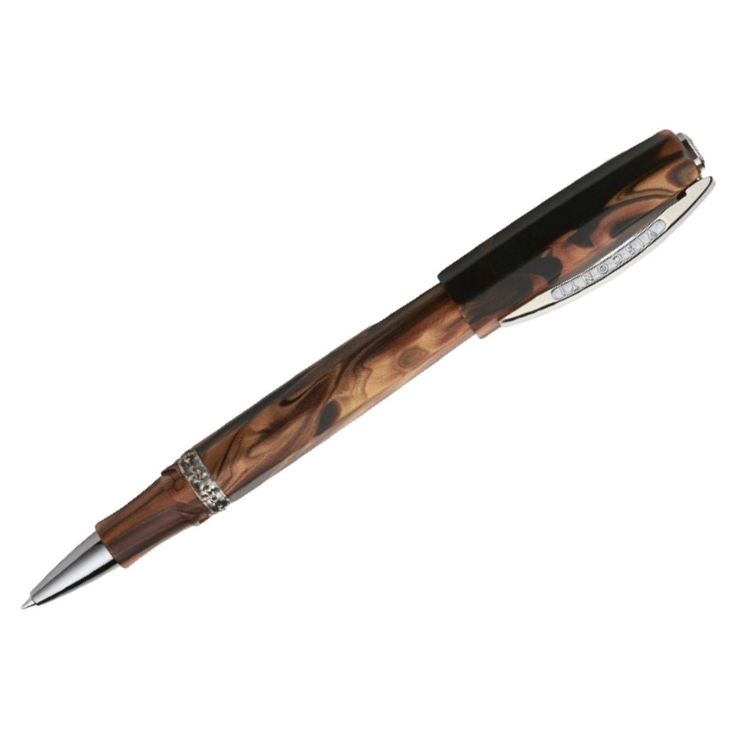 Visconti Medici Rollerball Pen - Briarwood - Ruthenium Trim - Oversize - Pen Boutique Ltd