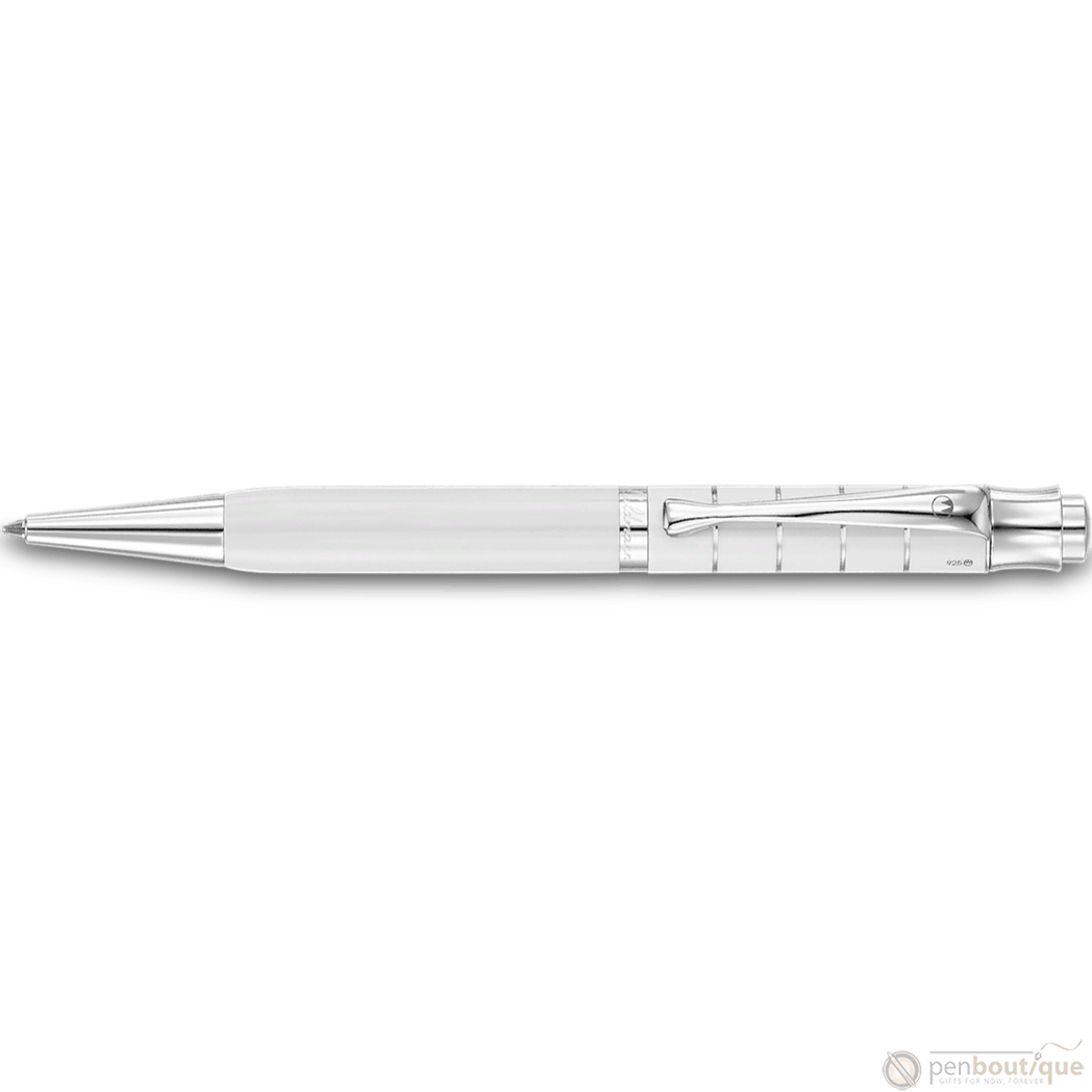 Waldmann Tango Ballpoint Pen - White - Ring Pattern - Pen Boutique Ltd