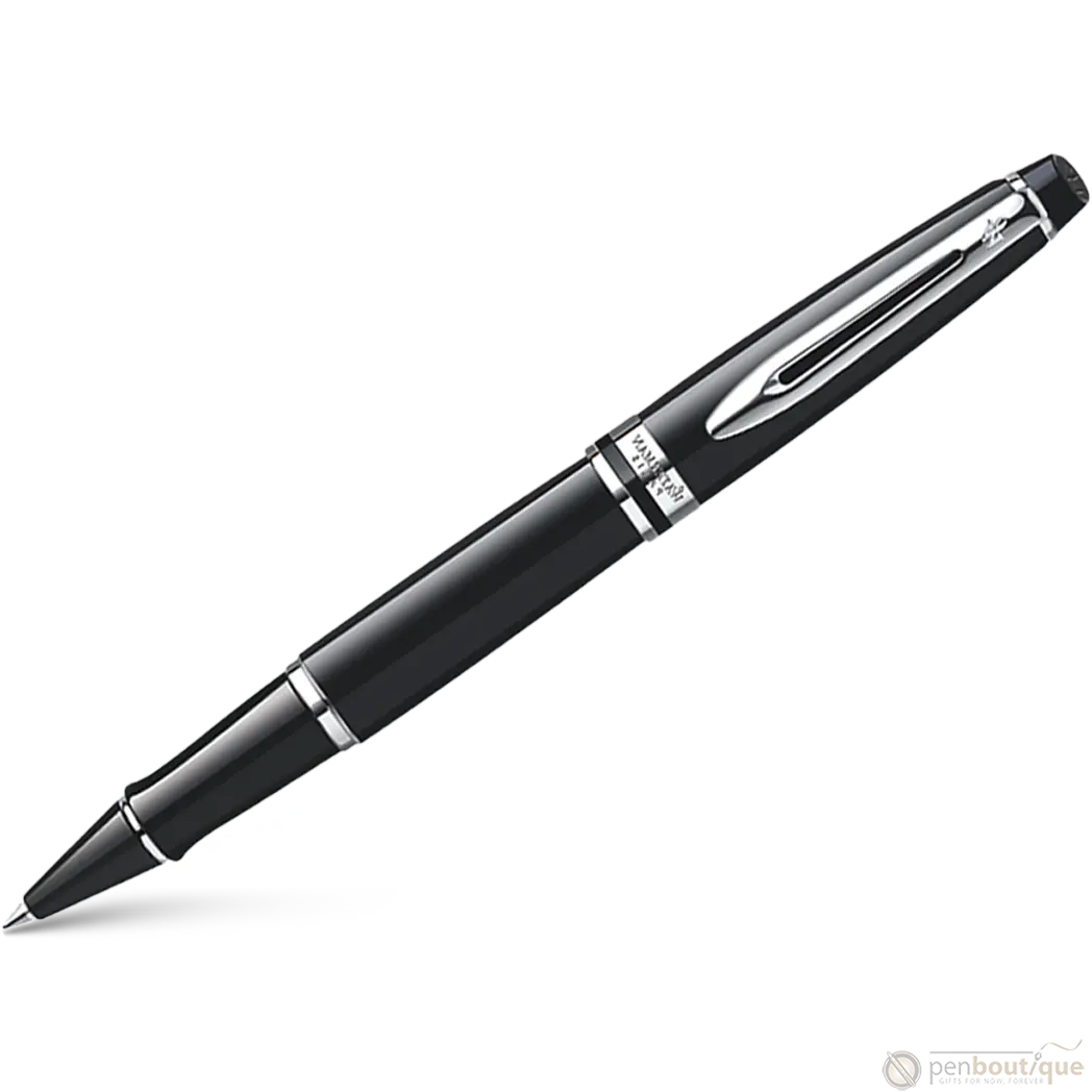 Waterman Expert Black Chrome Trim Rollerball Pen-Pen Boutique Ltd