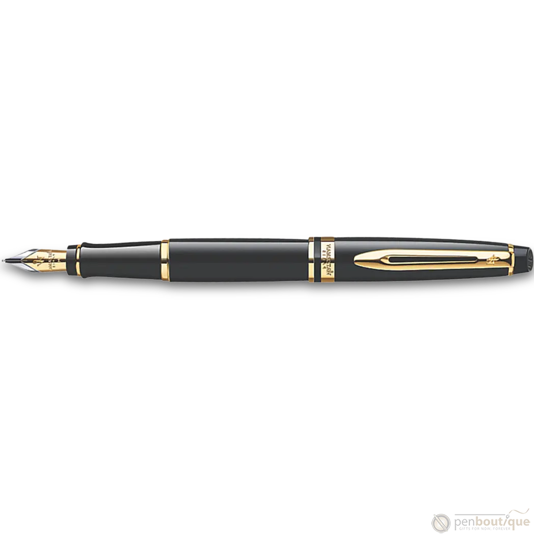 Waterman Expert Black Gold Trim Fountain Pen-Pen Boutique Ltd