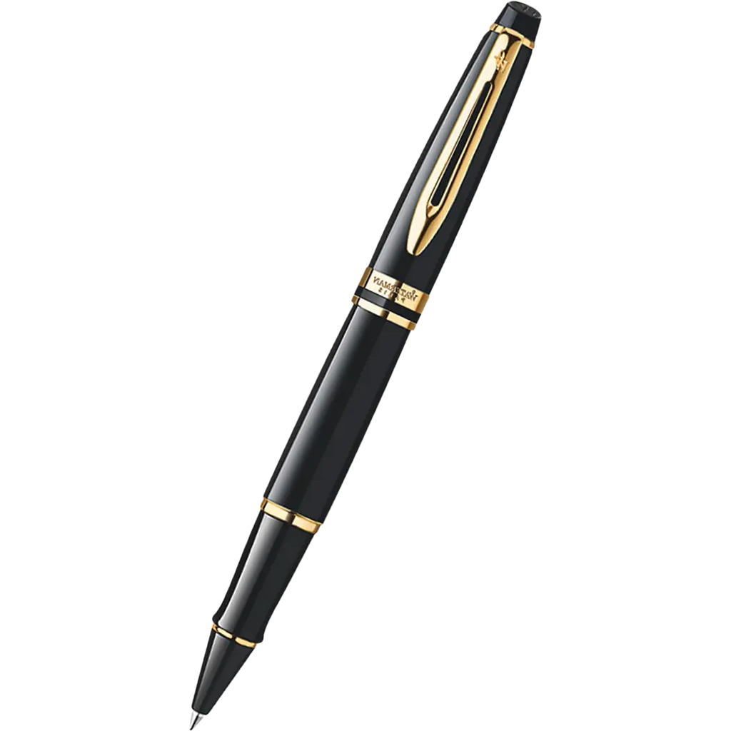 Waterman Expert Black Gold Trim Rollerball Pen-Pen Boutique Ltd