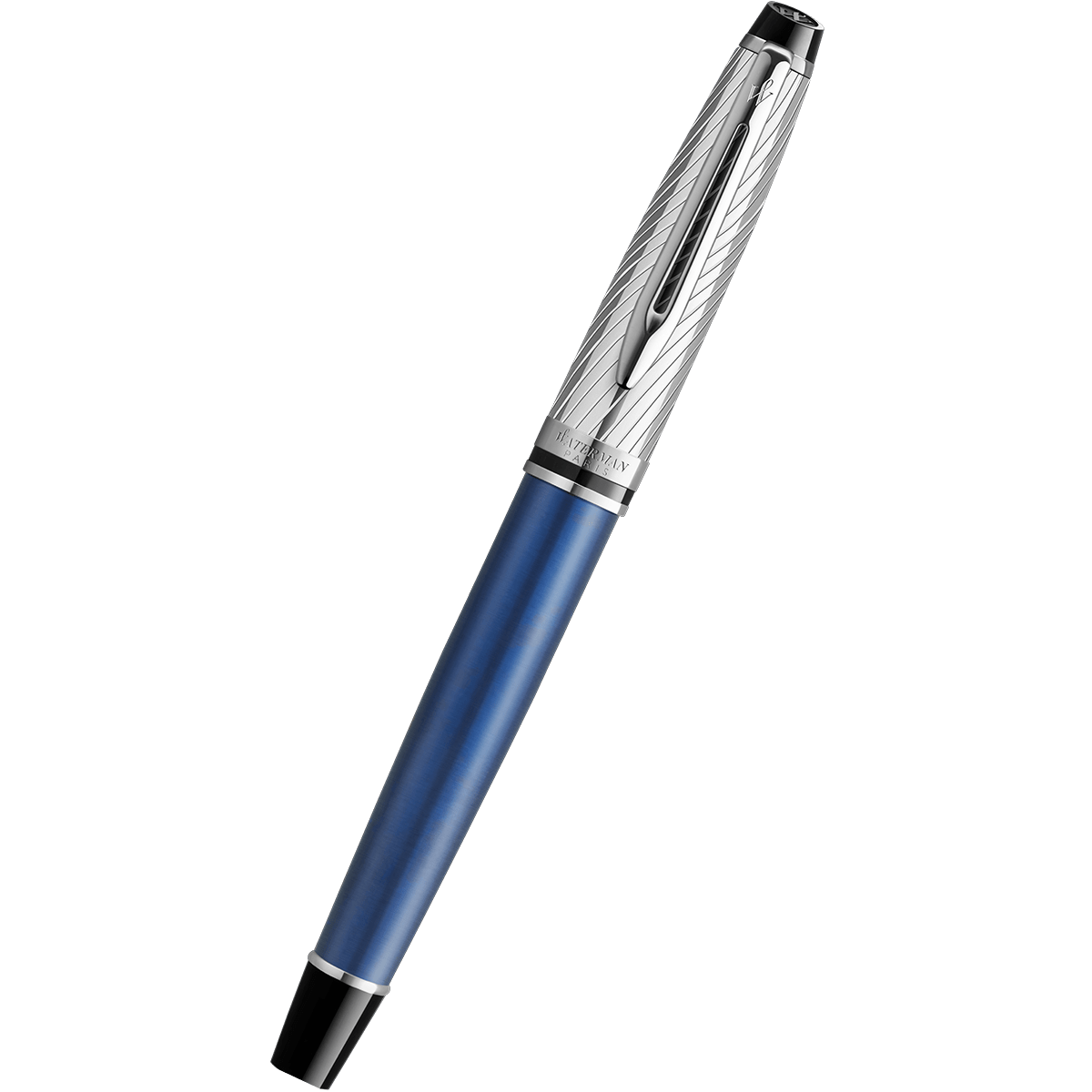Waterman Expert Rollerball Pen - Metallic Blue - Chrome Trim (Deluxe) - Pen Boutique Ltd
