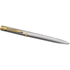 Waterman Impression Ballpoint Pen - Stainless Steel - Gold Trim - Pen Boutique Ltd