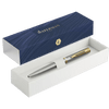 Waterman Impression Ballpoint Pen - Stainless Steel - Gold Trim - Pen Boutique Ltd