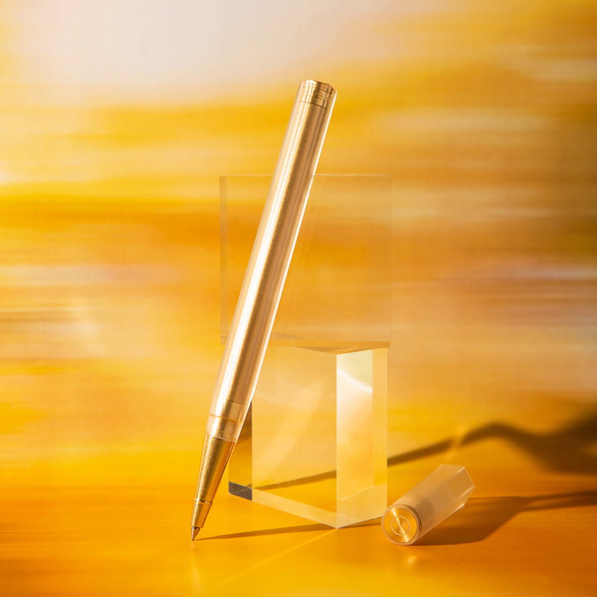 YStudio Glamour Evolve Rollerball Pen - Elemental Brass Gold - Pen Boutique Ltd