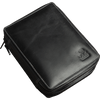 Yak Leather 26 Double Sided Zipped Pen Holder - Black - Pen Boutique Ltd