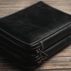 Yak Leather 26 Double Sided Zipped Pen Holder - Black - Pen Boutique Ltd