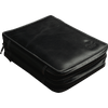 Yak Leather 26 Double Sided Zipped Pen Holder - Black - Pen Boutique Ltd
