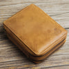 Yak Leather 26 Double Sided Zipped Pen Holder - Tan - Pen Boutique Ltd