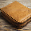 Yak Leather 26 Double Sided Zipped Pen Holder - Tan - Pen Boutique Ltd
