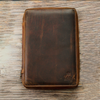 Yak Leather x Pen Boutique Zipped Folio - Crazy Horse Tan - A5-Pen Boutique Ltd