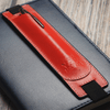 Yak Leather Elastic Pen Holder Single Pen Sleeve - Red - Pen Boutique Ltd