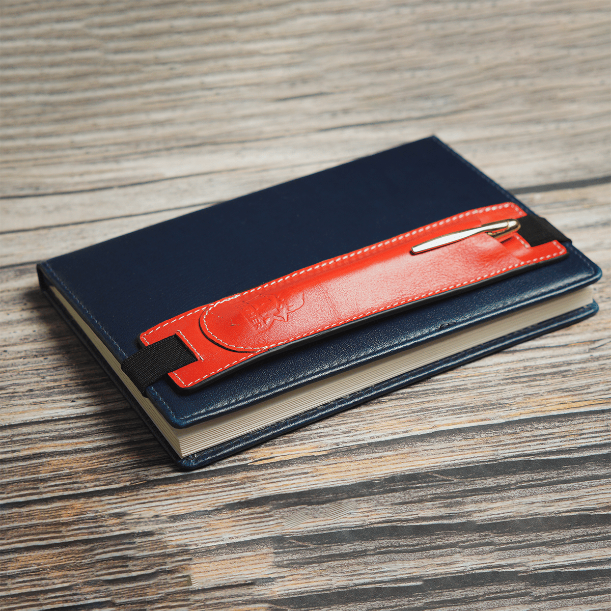 Yak Leather Elastic Pen Holder Single Pen Sleeve - Red - Pen Boutique Ltd