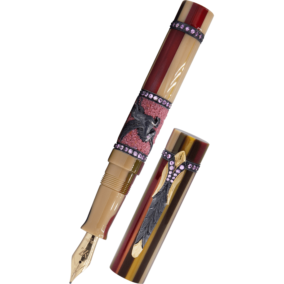 Zeki Karaca Jewellery Harman Fountain Pen - Black Horse (Limited Edition)-Pen Boutique Ltd