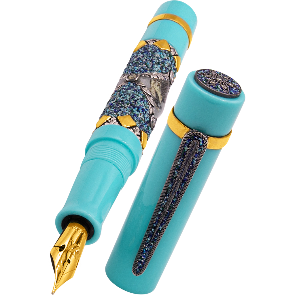 Zeki Karaca Jewellery Harman Fountain Pen - Sky Blue (Limited Edition) - Pen Boutique Ltd