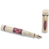 Zeki Karaca Jewellery Harman Fountain Pen - White - Red Sapphire Gem (Limited Edition) - Pen Boutique Ltd