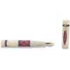 Zeki Karaca Jewellery Harman Fountain Pen - White - Red Sapphire Gem (Limited Edition) - Pen Boutique Ltd
