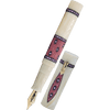 Zeki Karaca Jewellery Harman Fountain Pen - White - Red Sapphire Gem (Limited Edition) - Pen Boutique Ltd
