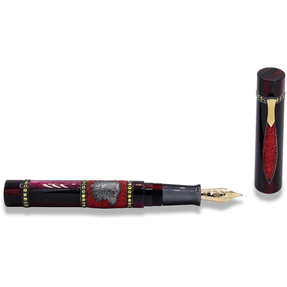 Zeki Karaca Jewellery Harman Fountain Pen - Black - Gold Trim