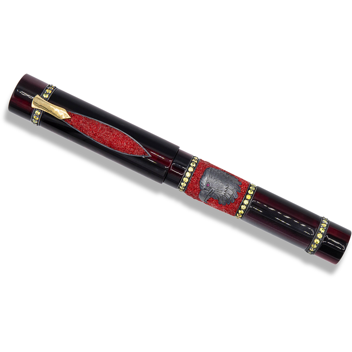 Zeki Karaca Jewellery Harman Fountain Pen - Black - Gold Trim