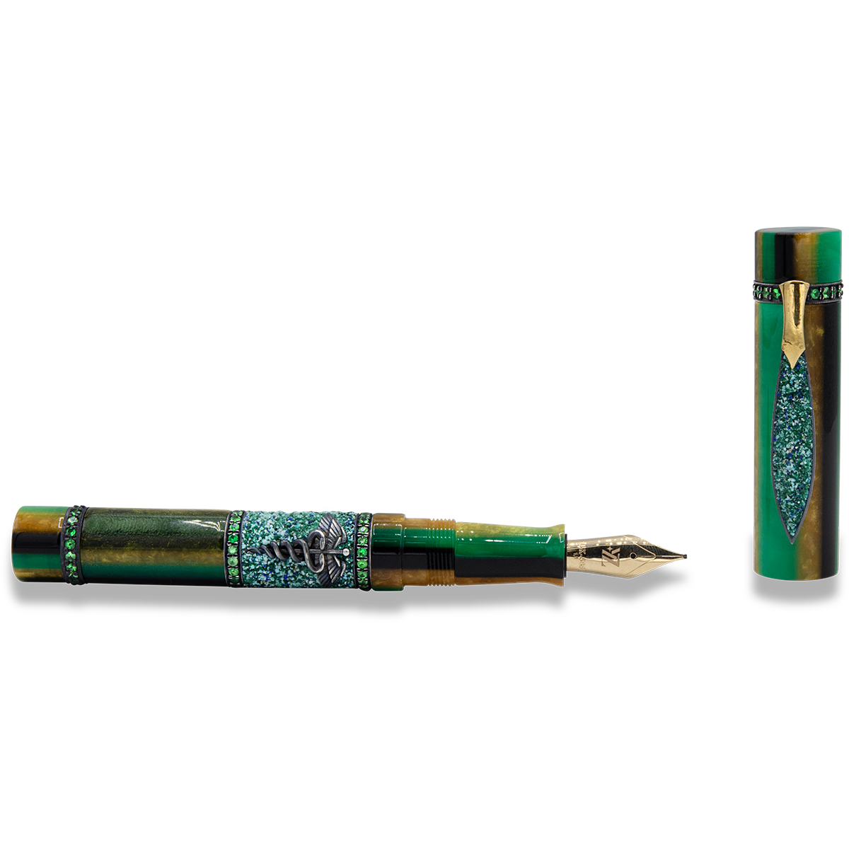 Zeki Karaca Jewellery Harman Fountain Pen - Emerald (Limited Edition)-Pen Boutique Ltd