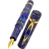 Zeki Karaca Jewellery Harman Fountain Pen - Blue - Gold Trim