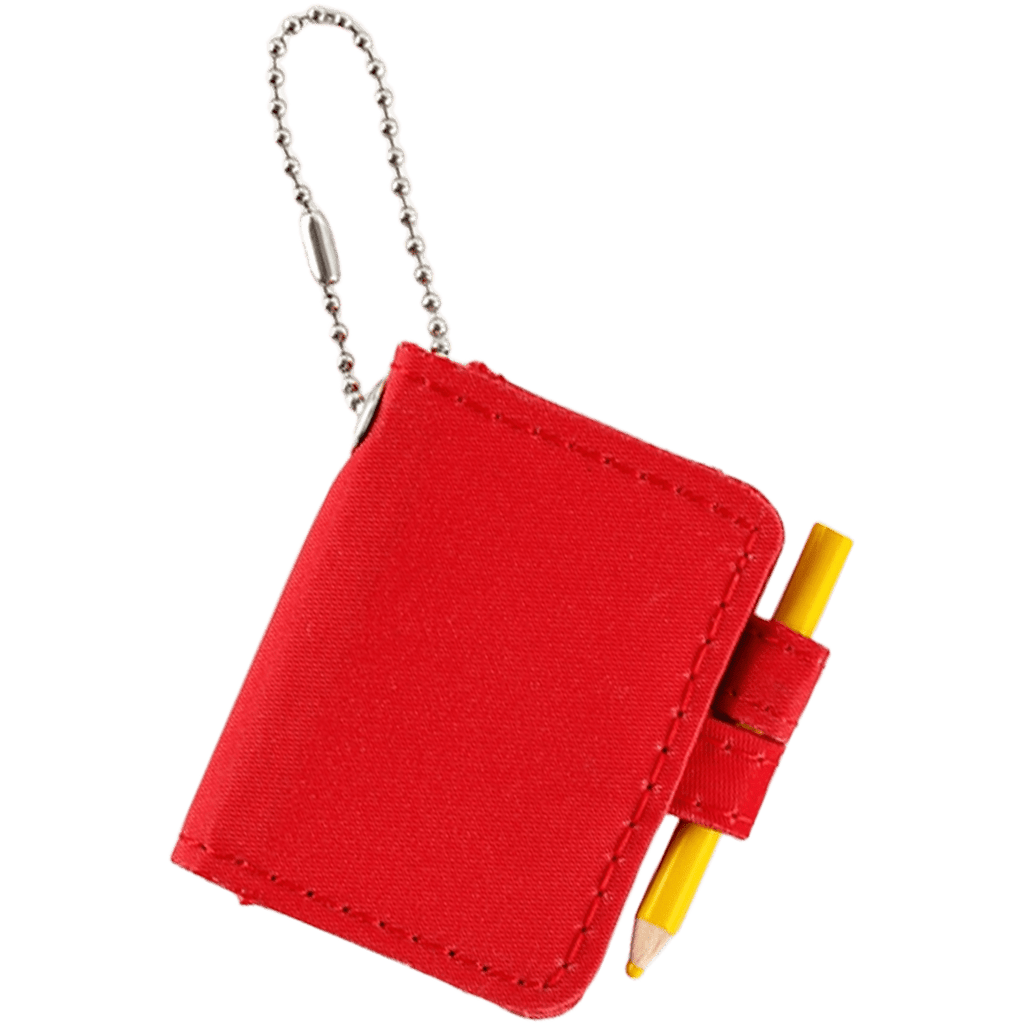Hobonichi Techo Mini Keychain - Red Tiny Notebook x Red Pen Loop - Pen Boutique Ltd