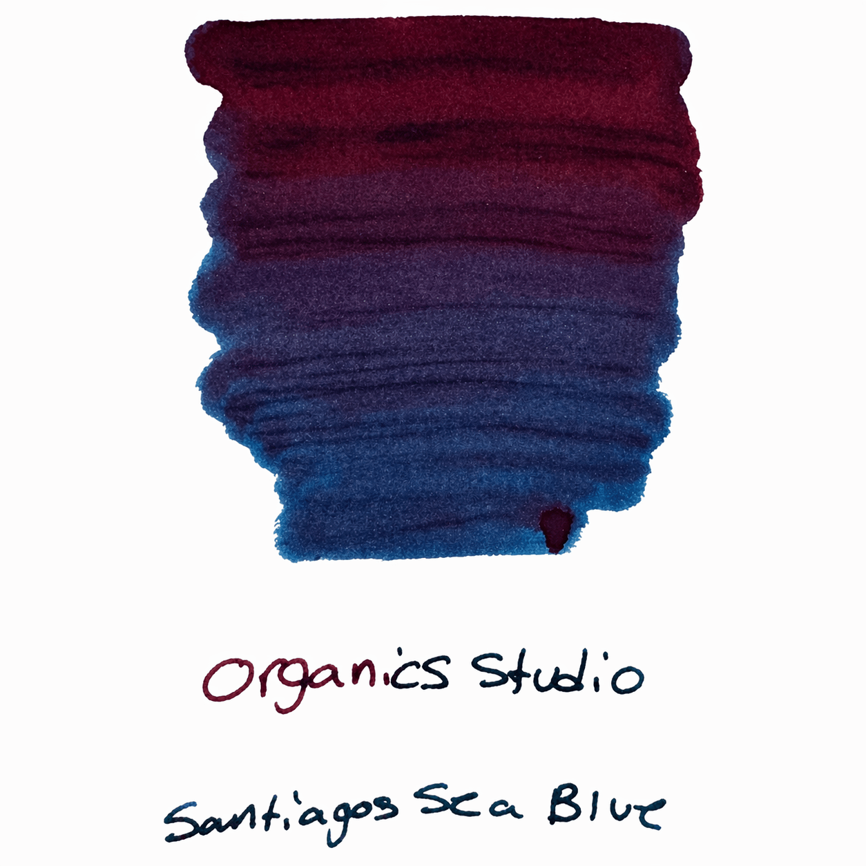 Organics Studio Ink Bottle - Santiago Blue (SHEEN) - Pen Boutique Ltd