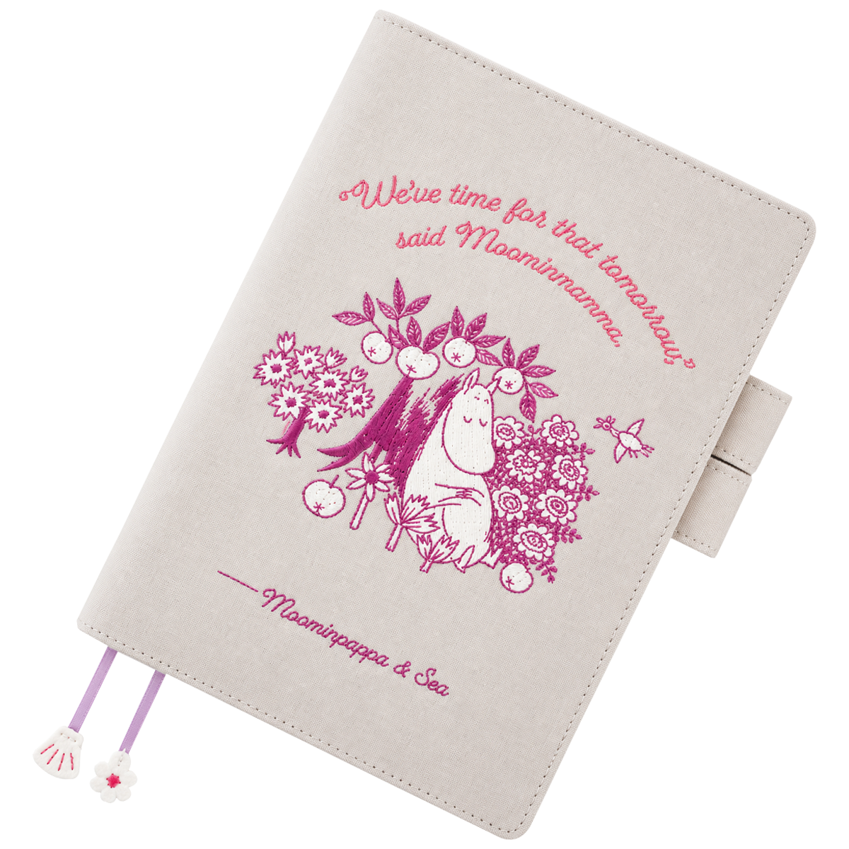 Hobonichi 2027 Cousin Cover - Moomin: My Yard (Pink Gray) - A5-Pen Boutique Ltd