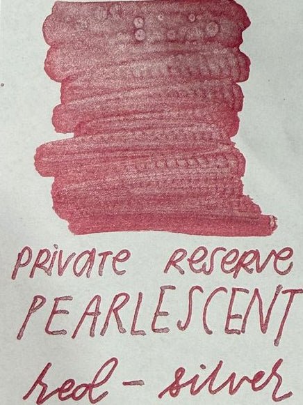 Private Reserve Pearlescent Ink Bottle - Red/Silver - 60ml - Pen Boutique Ltd