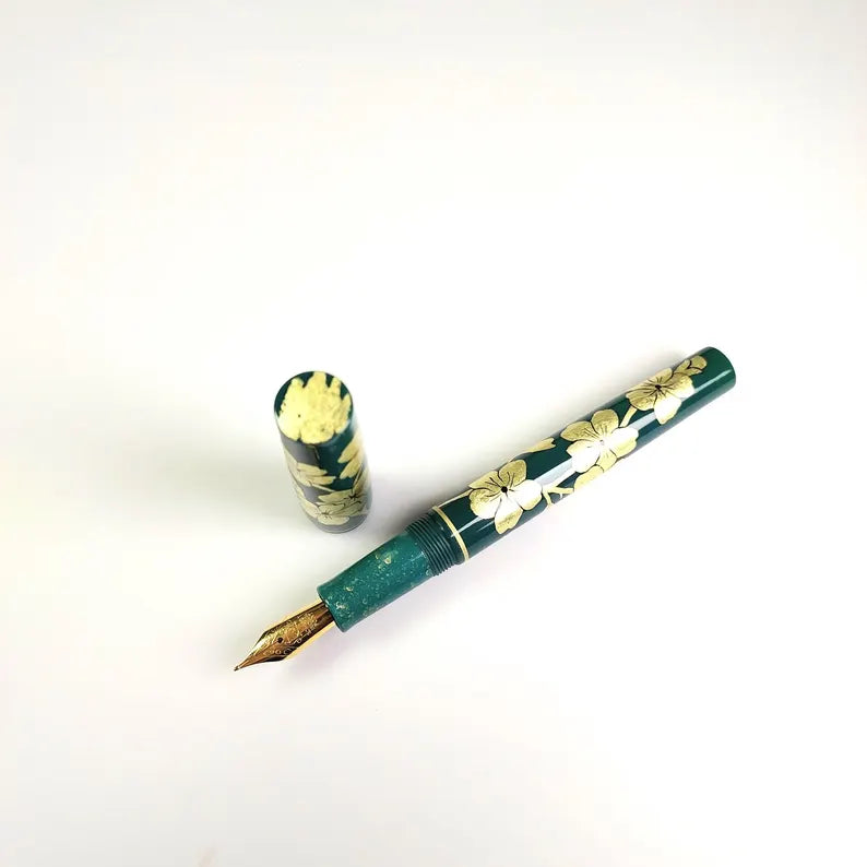 Zek Bespoke Series Fountain Pen - Varak (Flower Design)-Pen Boutique Ltd