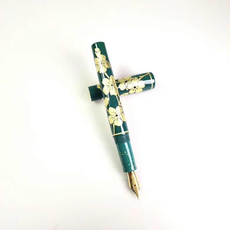 Zek Bespoke Series Fountain Pen - Varak (Flower Design)-Pen Boutique Ltd