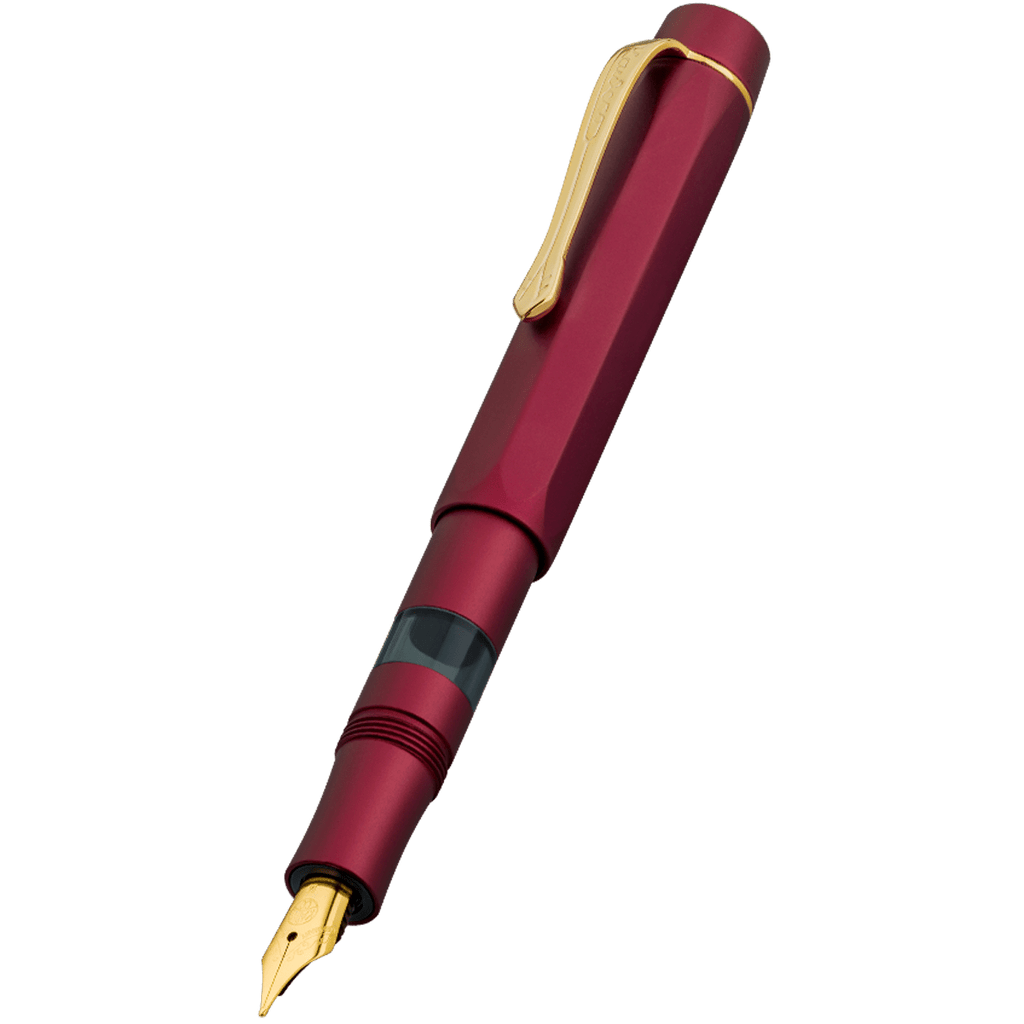 Kaweco Sport Piston Filler Fountain Pen - Solo Bordeaux - Gold Trim - Pen Boutique Ltd