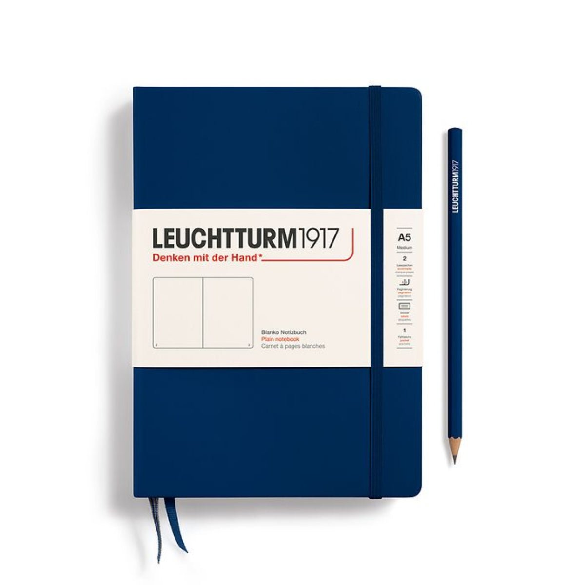 Leuchtturm 1917 Hardcover Notebook - A5 - Plain - Pen Boutique Ltd