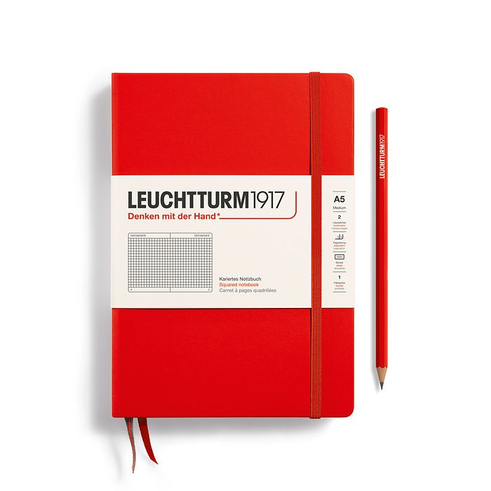 Leuchtturm 1917 Hardcover Notebook - A5 - Squared - Pen Boutique Ltd