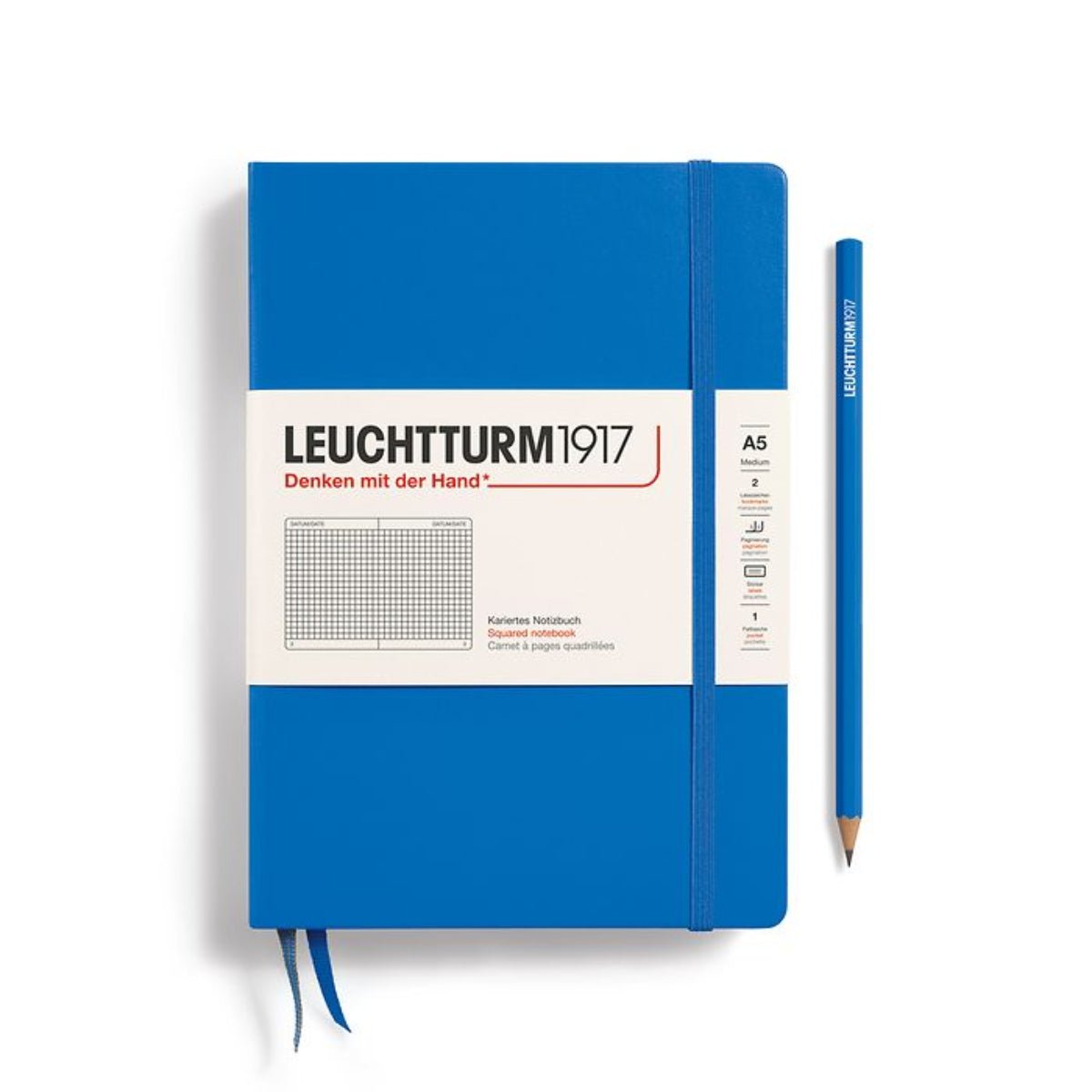 Leuchtturm 1917 Hardcover Notebook - A5 - Squared - Pen Boutique Ltd