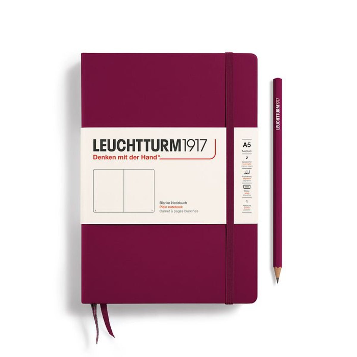 Leuchtturm 1917 Hardcover Notebook - A5 - Plain - Pen Boutique Ltd