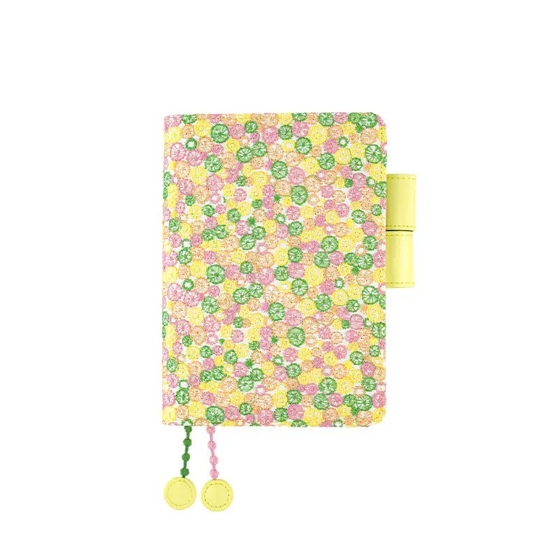 Hobonichi Japanese Book & Cover - Mina Perhonen: Skyful (Yellow) - A6 (April Start) - Pen Boutique Ltd