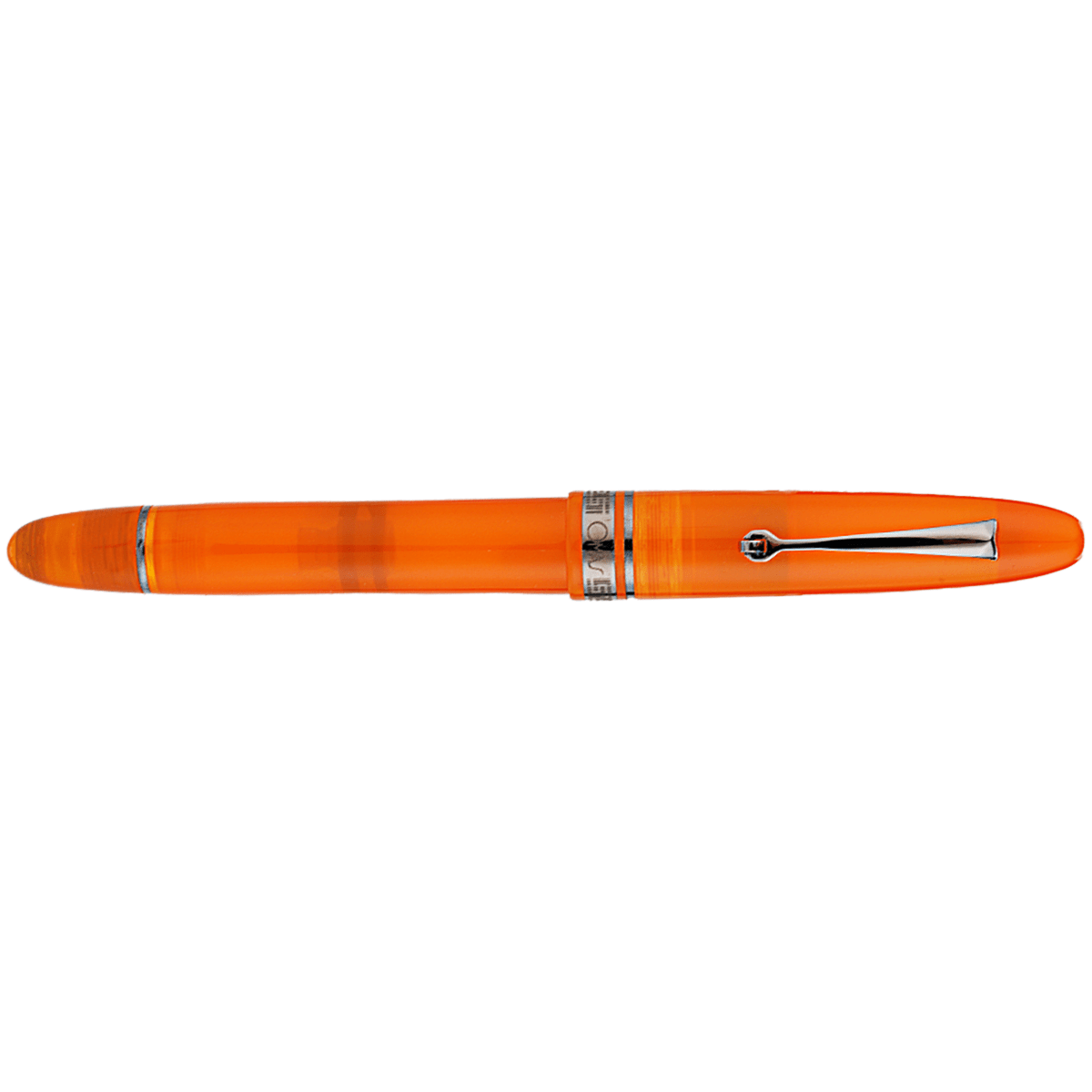 Omas Ogiva Ballpoint Pen - Arancione - Silver Trim - Pen Boutique Ltd