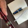 Aurora Optima Auroloide Fountain Pen - Burgundy - Silver Trim