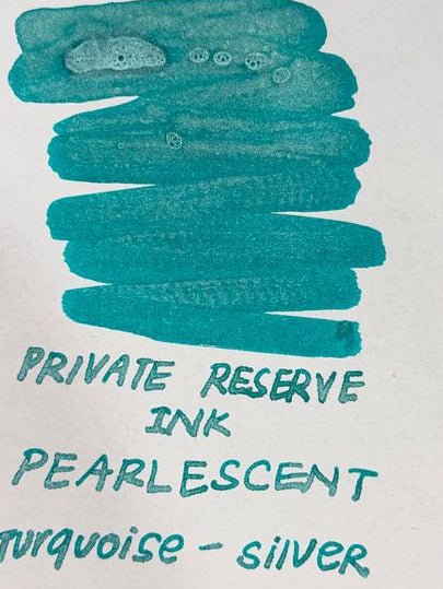 Private Reserve Pearlescent Ink Bottle - Turquoise/Silver - 60ml - Pen Boutique Ltd