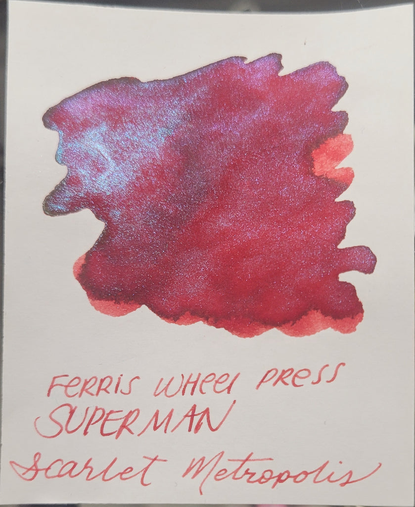 Ferris Wheel Press x Superman Ink Bottle - Scarlet Metropolis - 10ml - Pen Boutique Ltd