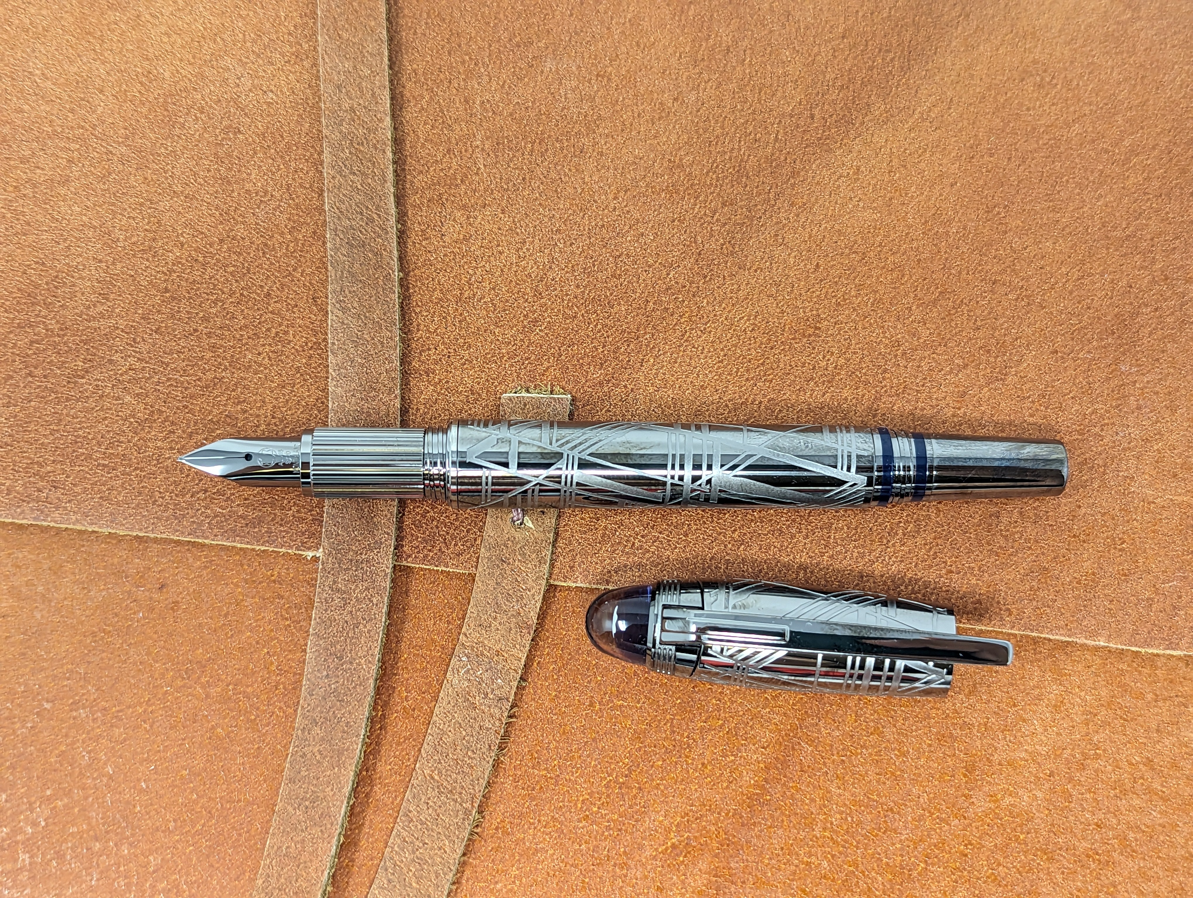 Montblanc Starwalker Fountain Pen - Space Blue Metal - Pen Boutique Ltd