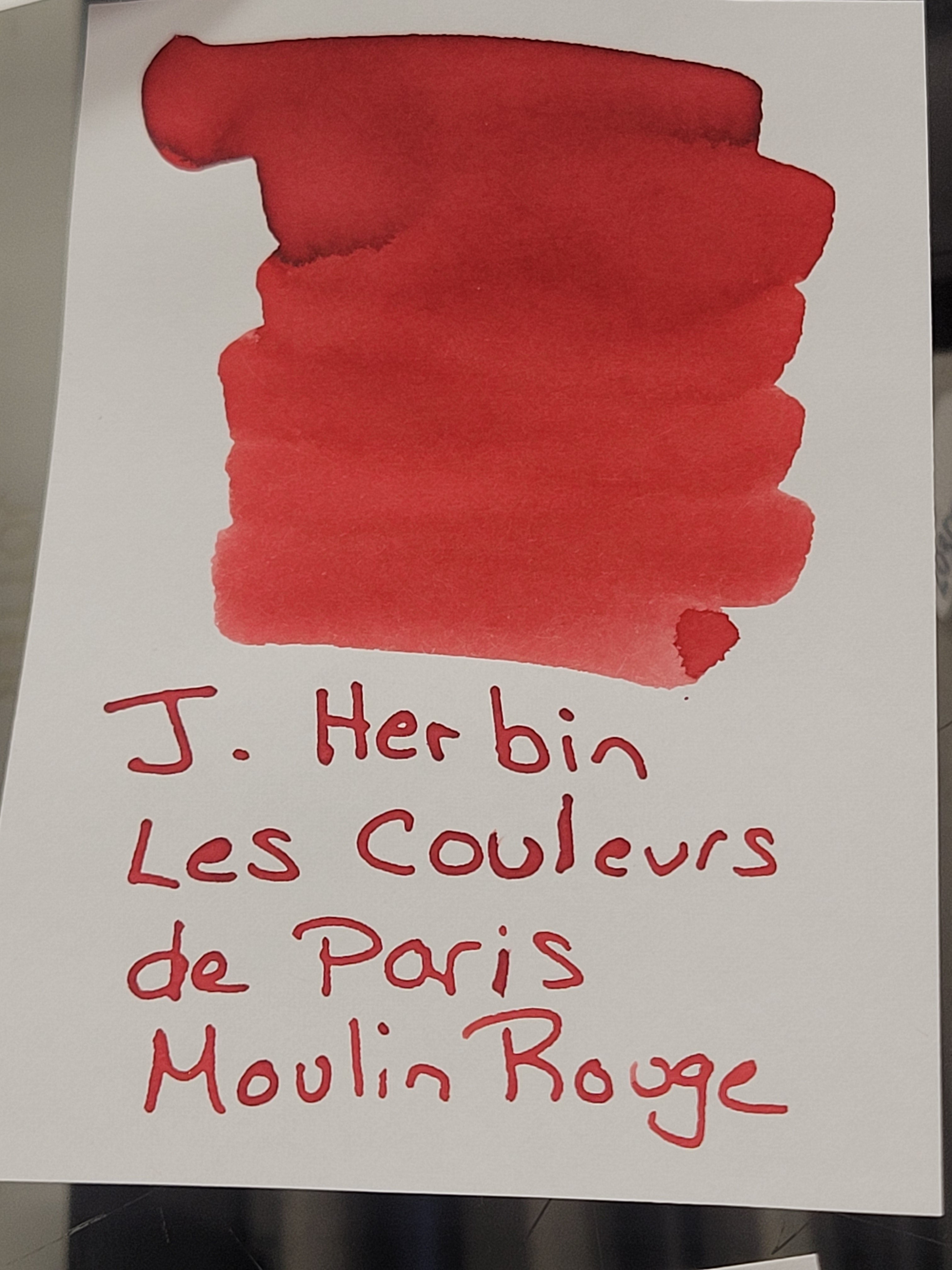 J. Herbin 30ml Bottled Ink Moulin Rouge - Red - Pen Boutique Ltd