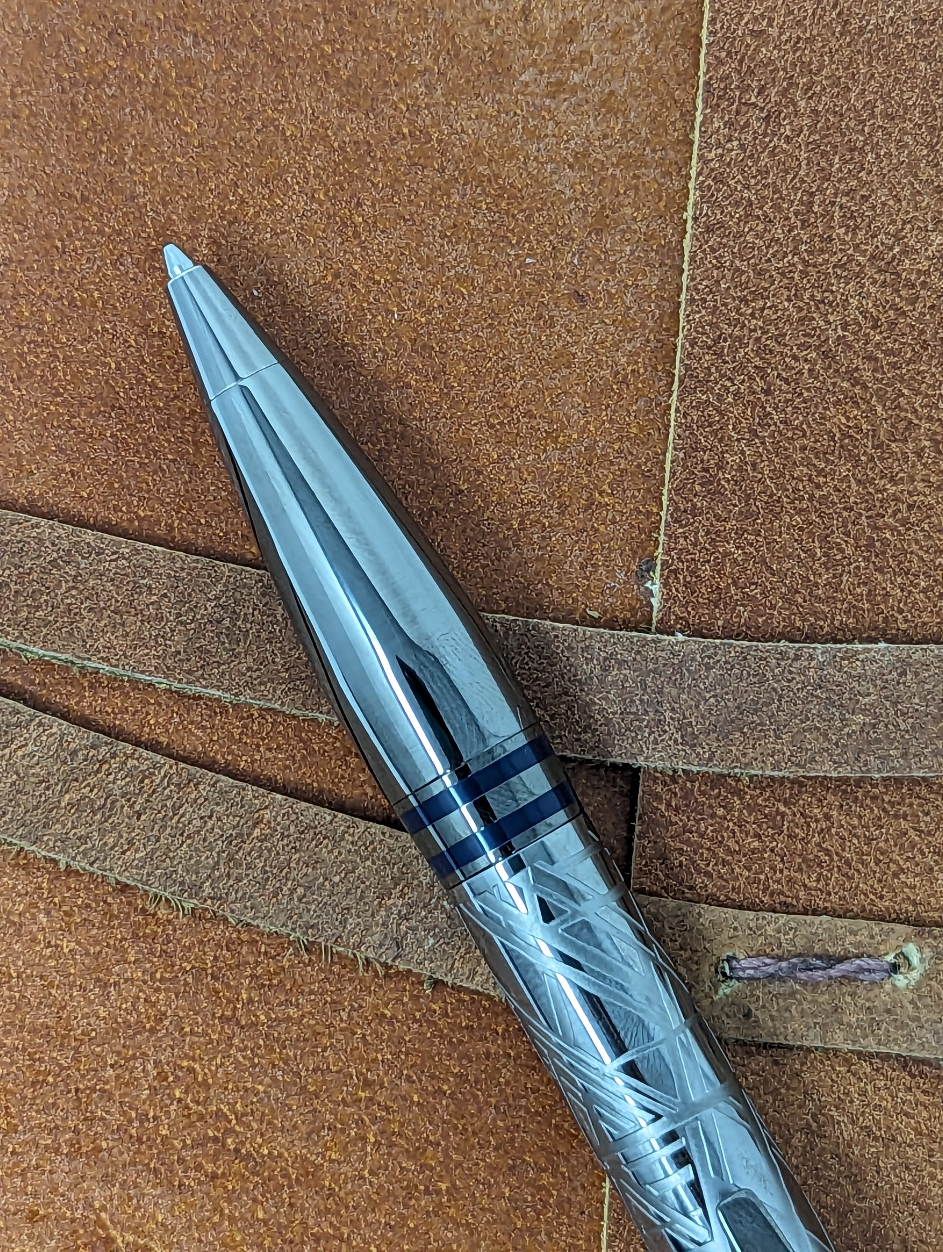 Montblanc Starwalker Ballpoint Pen - Space Blue Metal - Pen Boutique Ltd